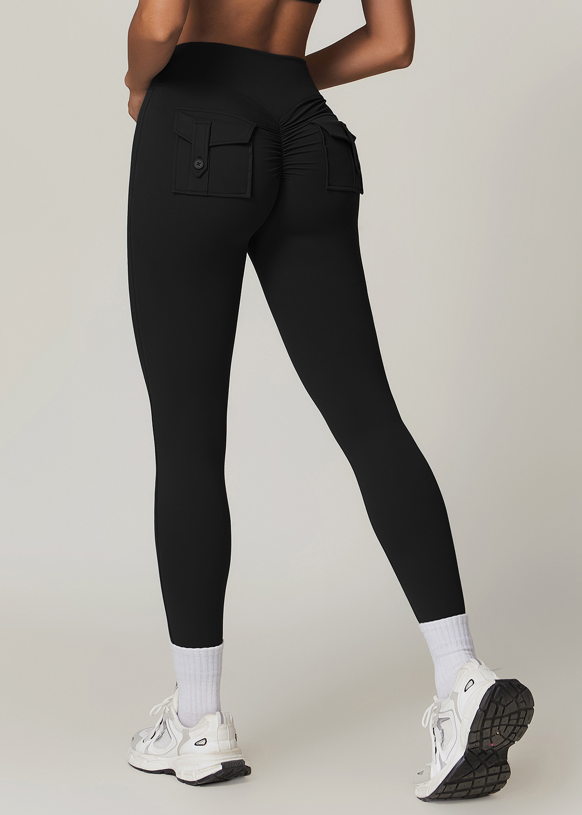 Customized Skinny High Waist Yoga Pants with Pockets