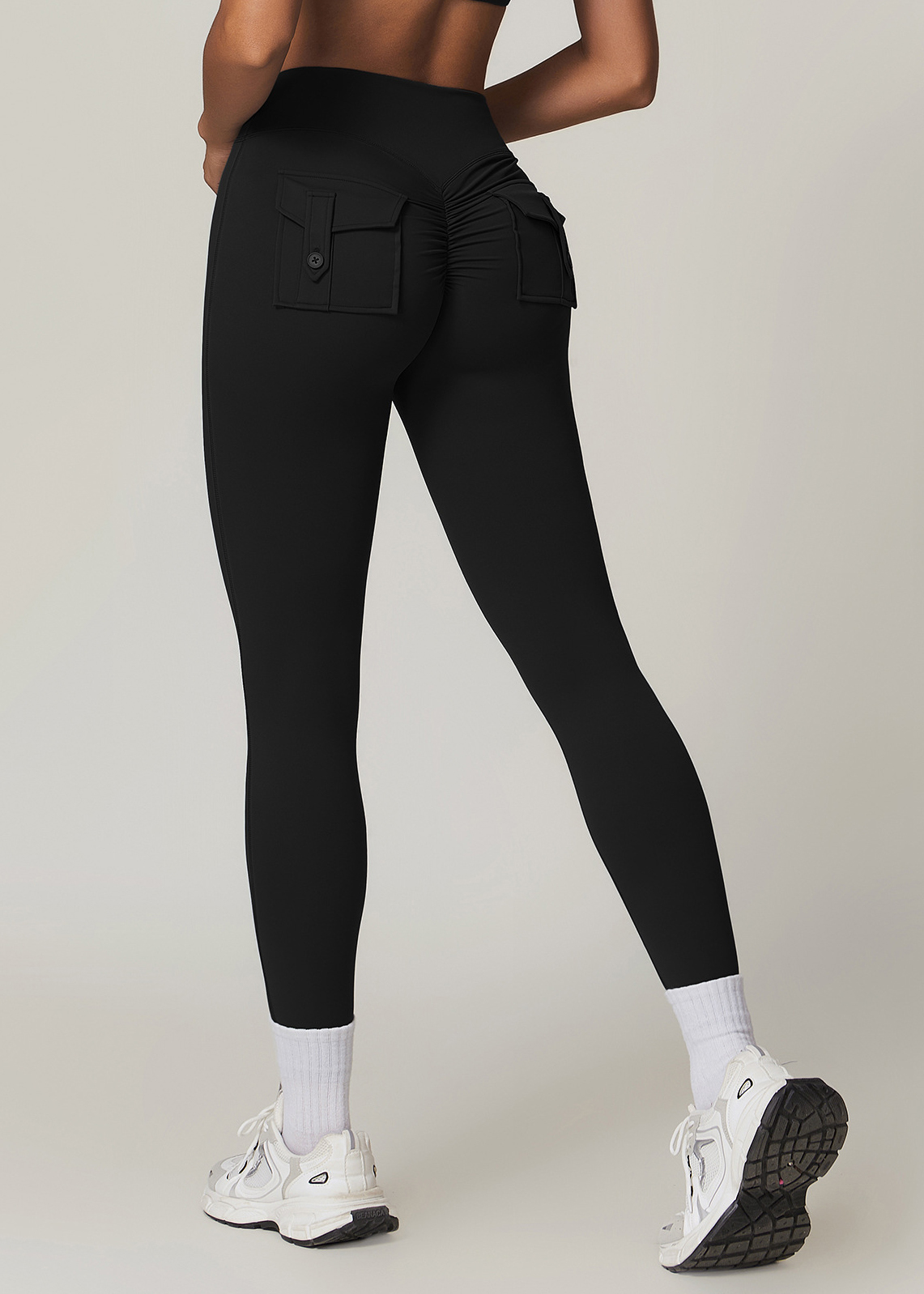 Customized Skinny High Waist Yoga Pants with Pockets