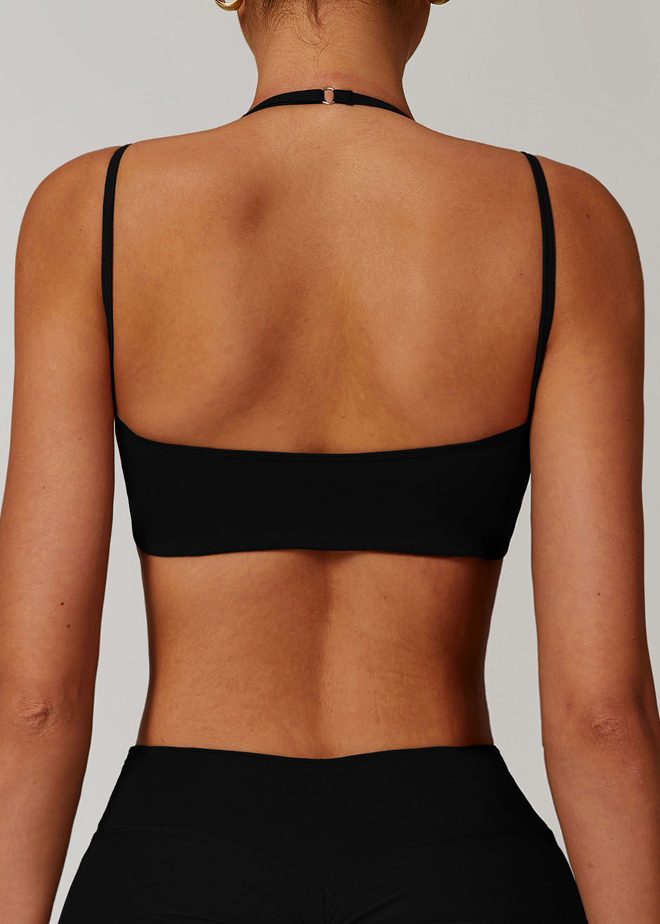 Customized Shoulder halter neck fitness running underwear