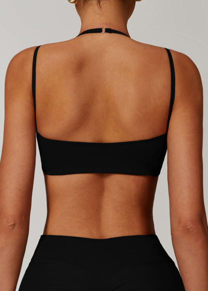 Customized Shoulder halter neck fitness running underwear