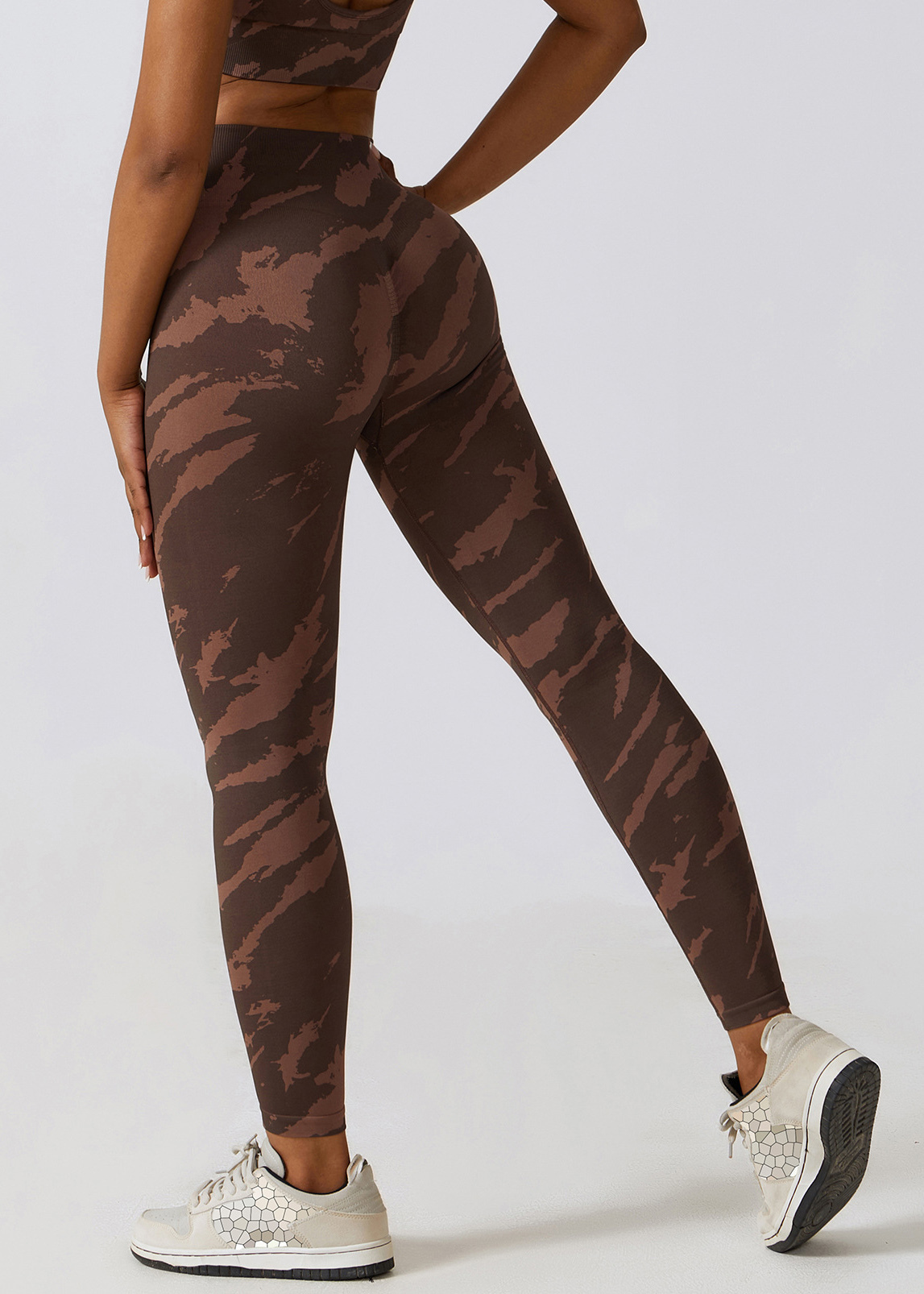 Custom Printed Seamless High Waist Yoga Pants Camouflage