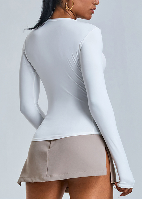 Customized Fishbone Line Long Sleeve Yoga Wear