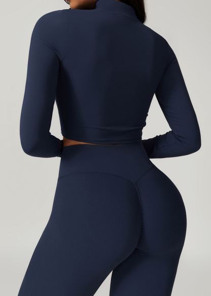 Customized Zipper Tight Long Sleeve Yoga Wear