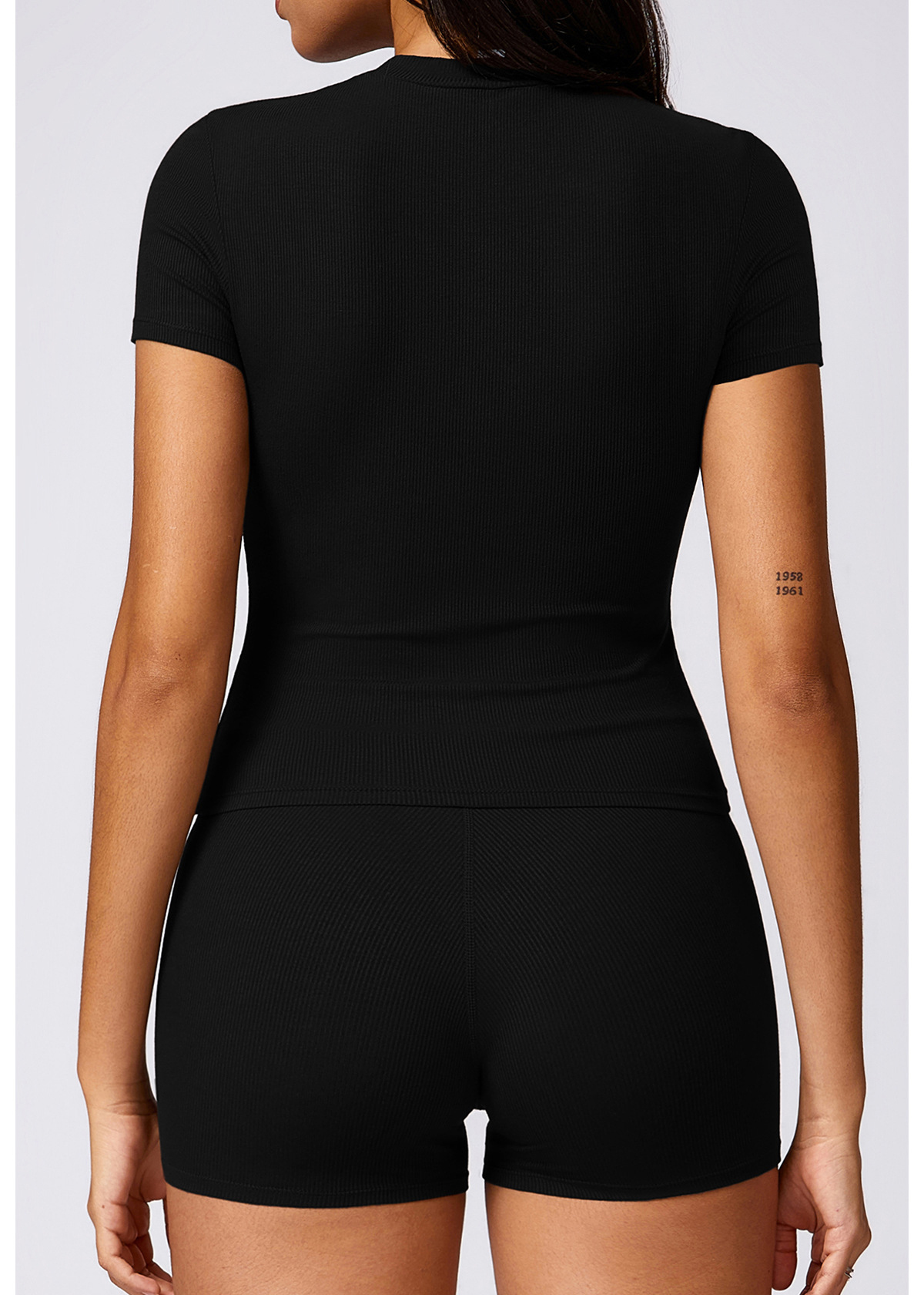 Customized Threaded Yoga Short Sleeve Fitness Top