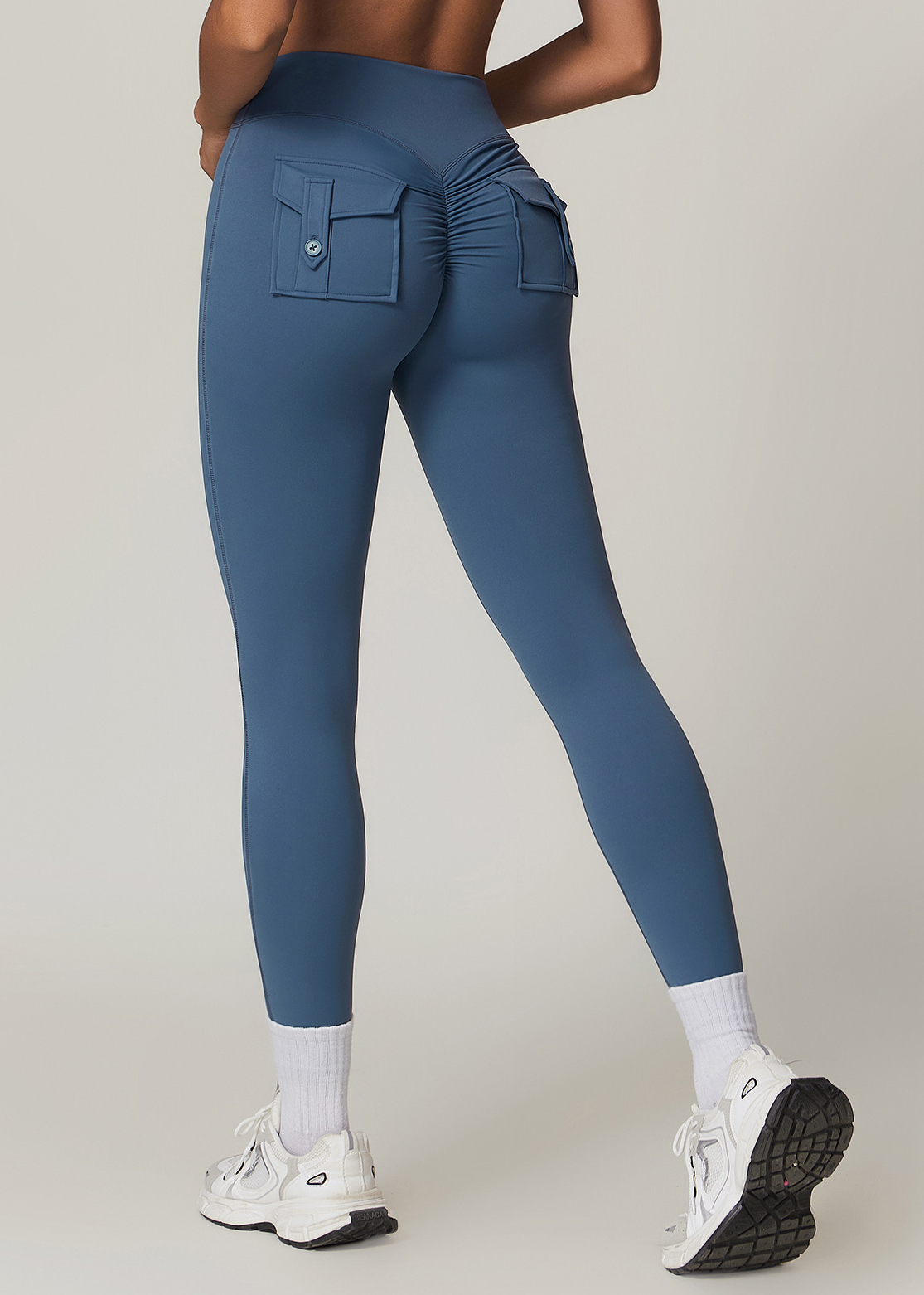 Customized Skinny High Waist Yoga Pants with Pockets