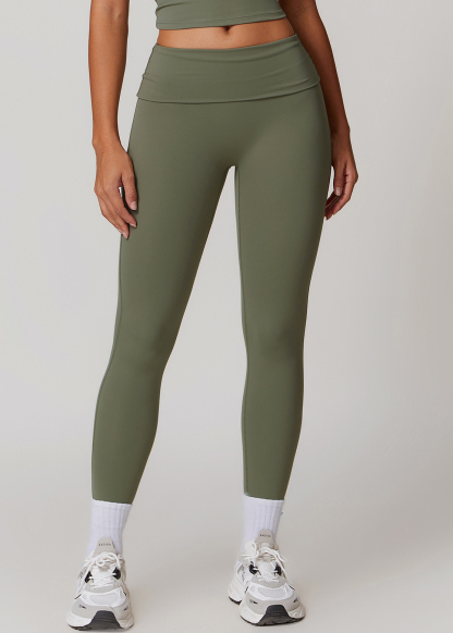 Customized Folded High Waist Fitness Pants