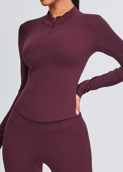 Customized Stand collar long sleeve yoga suit