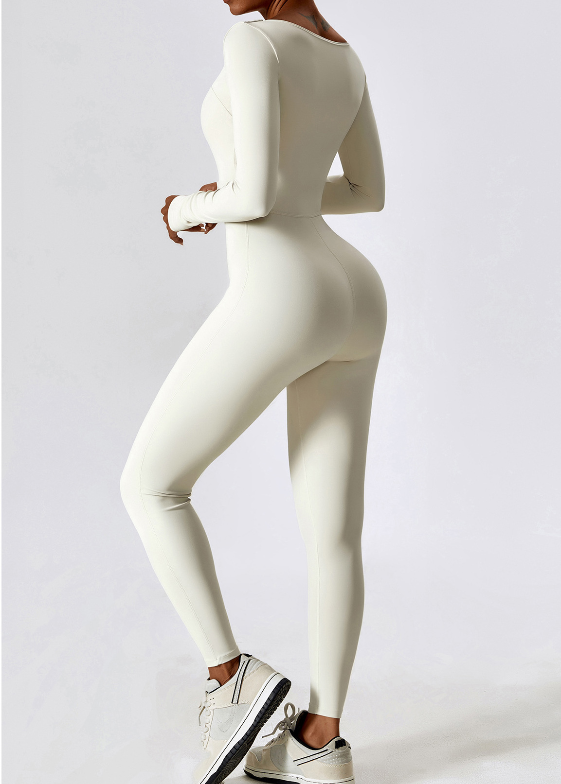 Customized Hip Lifting Long Sleeve Tight Fit One Piece Yoga Wear