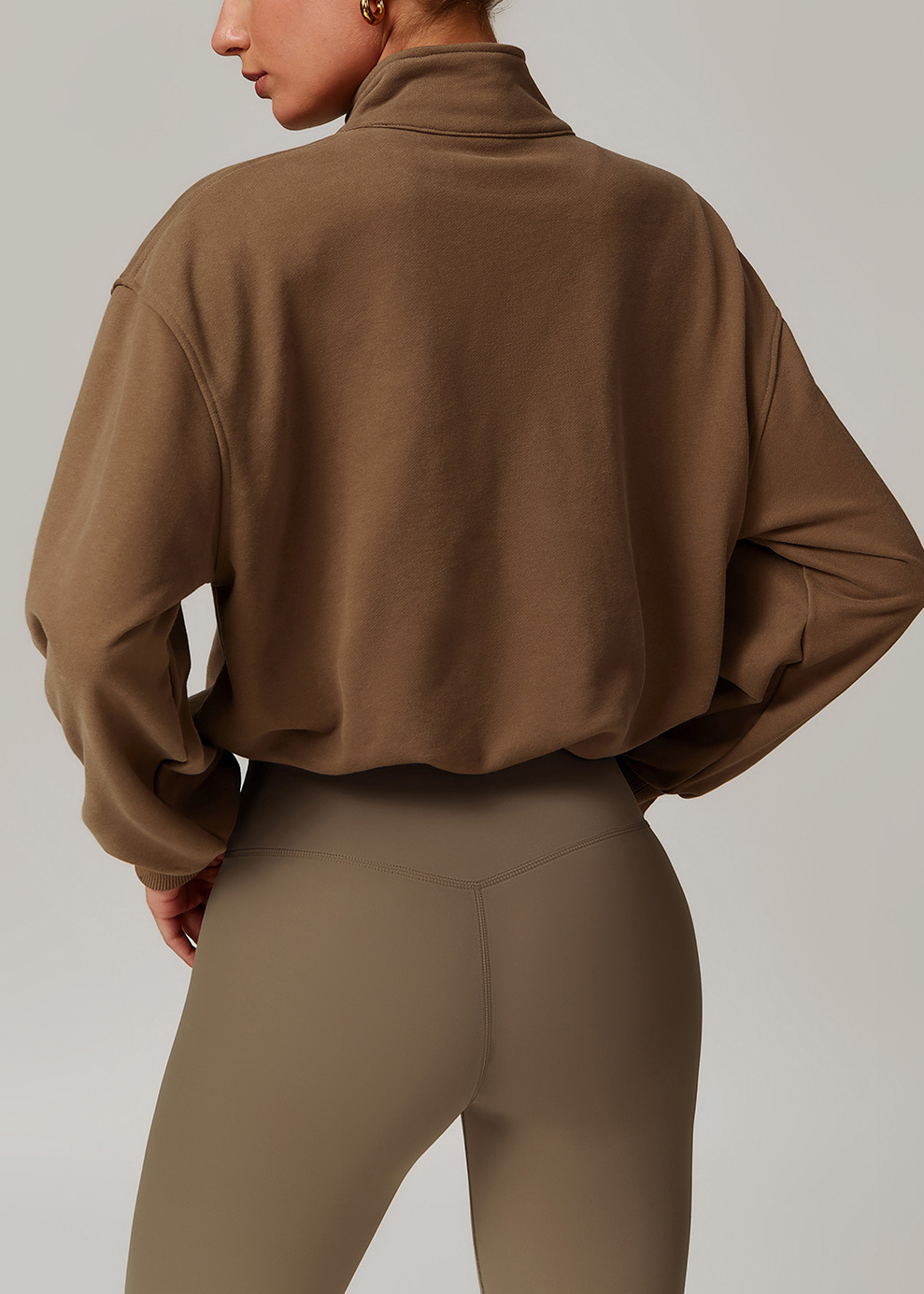 Customized Stand collar zip-up sports sweatshirt