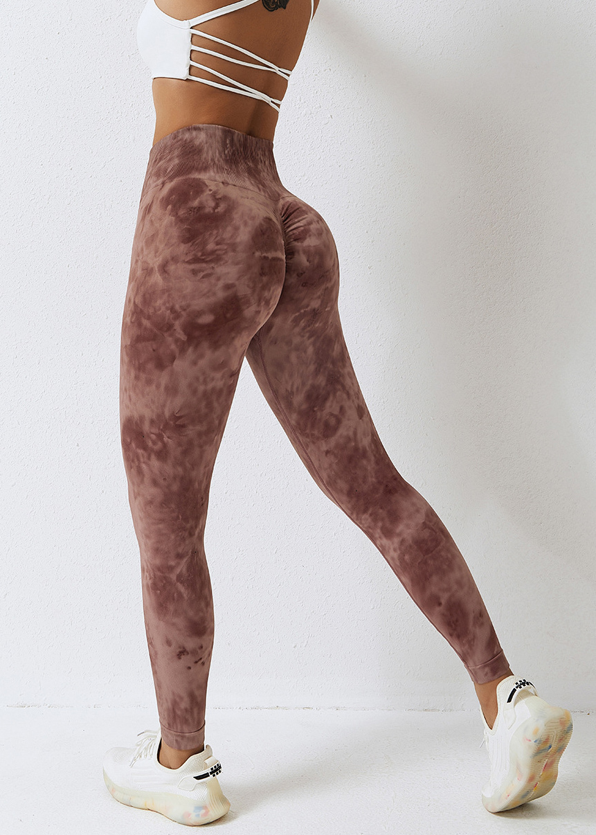 Customized Tie-Dye Seamless High Waist Yoga Pants