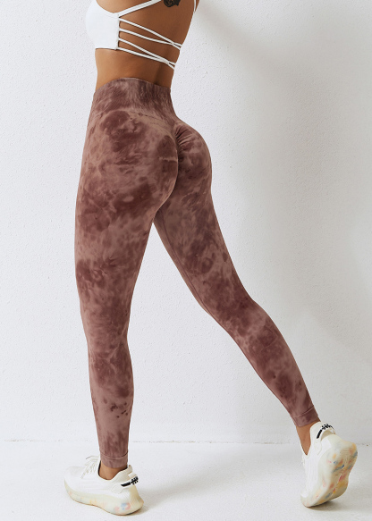 Customized Tie-Dye Seamless High Waist Yoga Pants