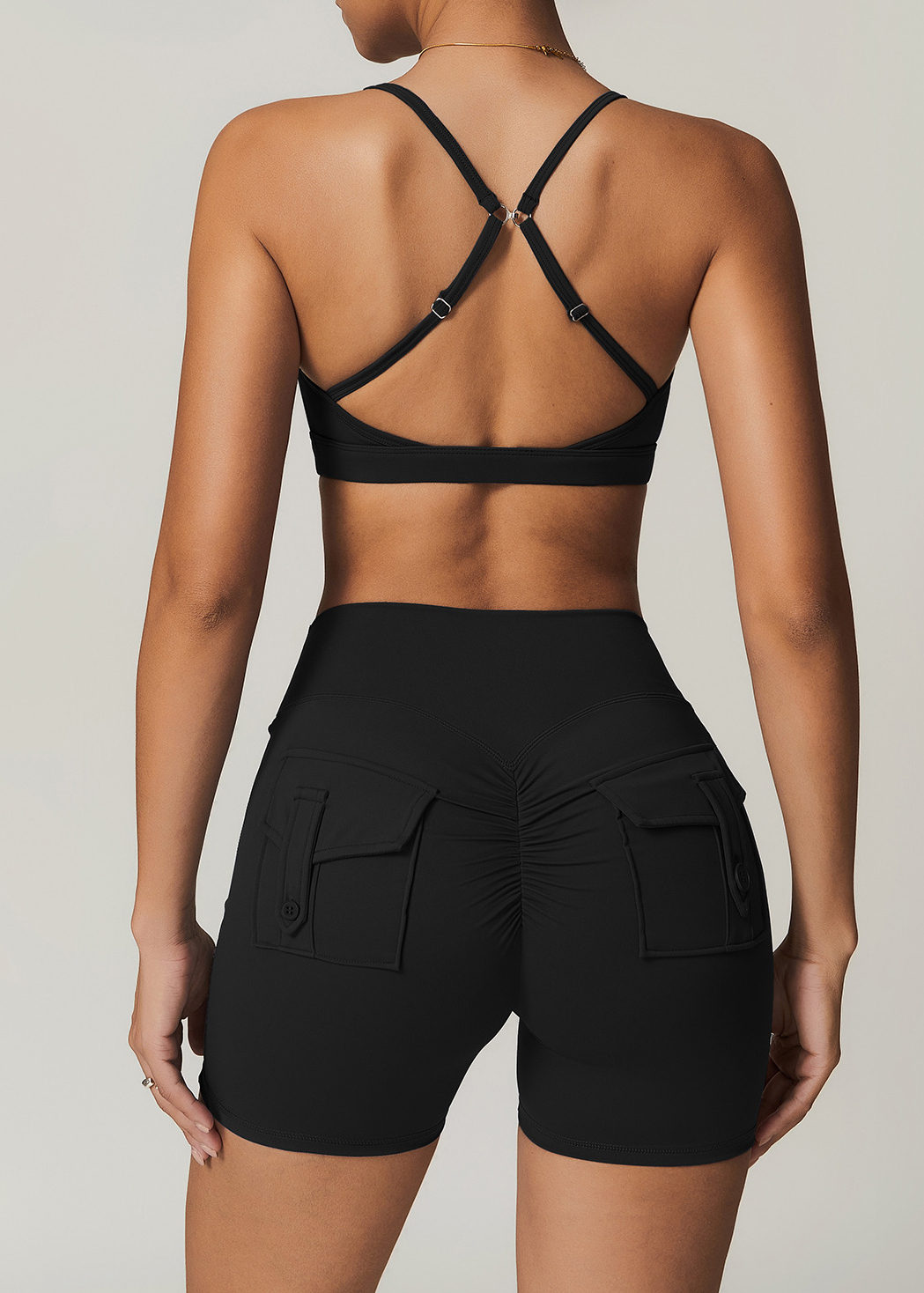 Customized Cross-button sports bra (2 ways to wear)