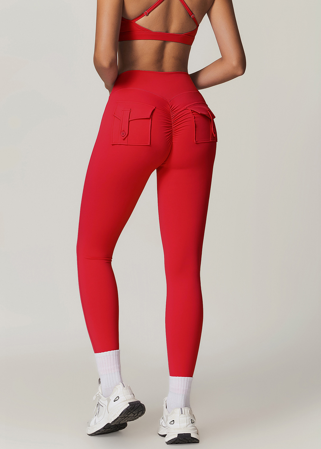 Customized Skinny High Waist Yoga Pants with Pockets