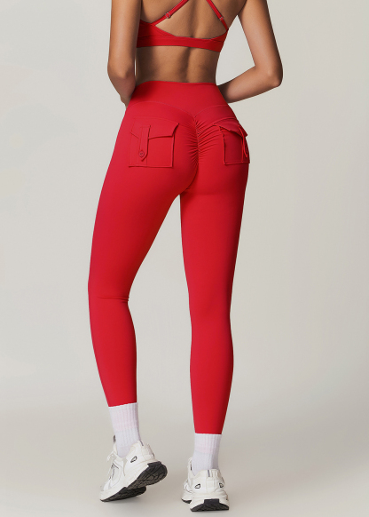 Customized Skinny High Waist Yoga Pants with Pockets