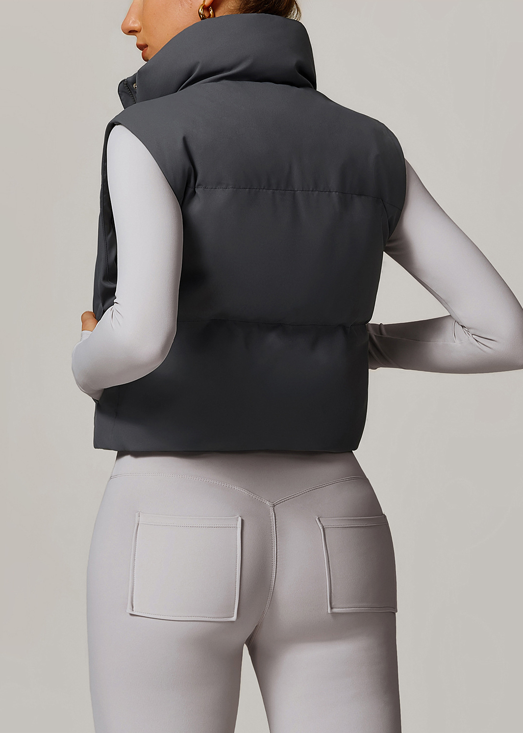 Customized White duck down jacket vest