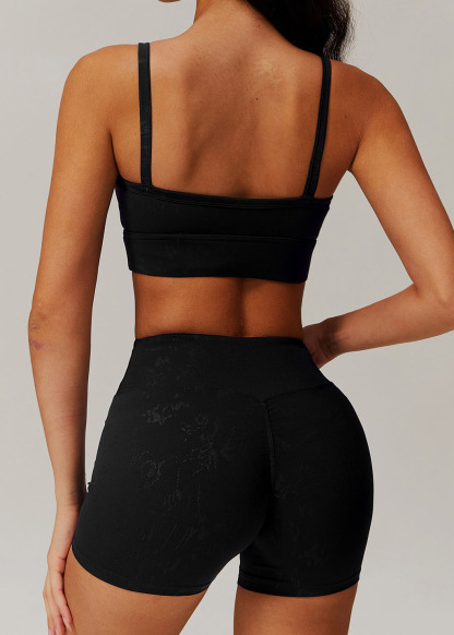 Customized Gold-stamped beautiful back sports bra