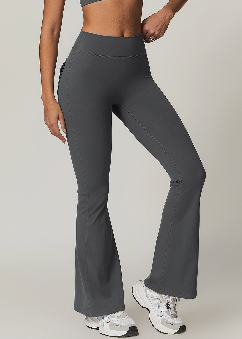 Customized Pocket Micro Slim Wide Leg Pants