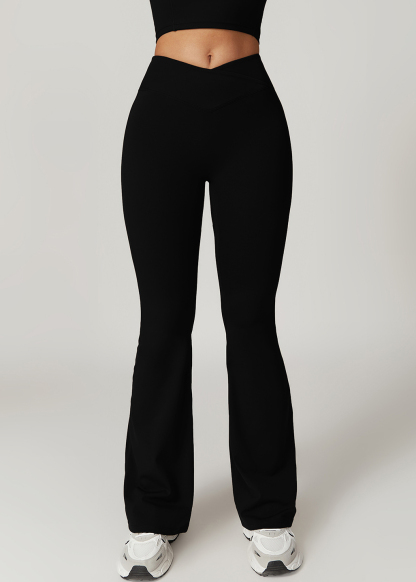 Customized Eco-friendly recycled fabricsFast drying and hip lifting yoga flare pants