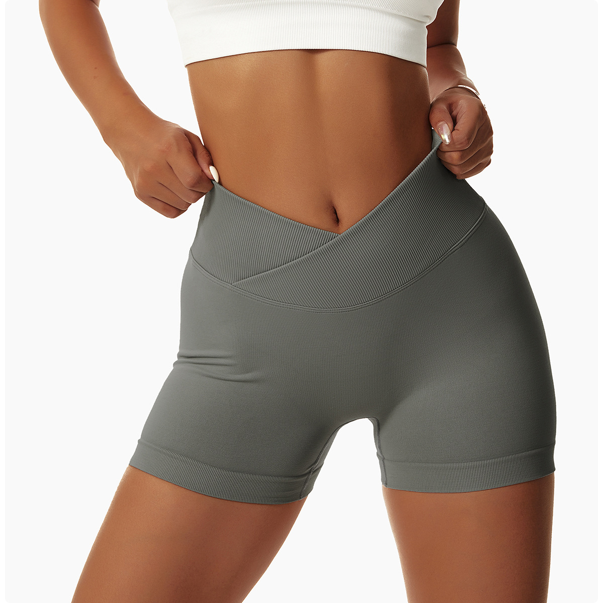 Customized Hip Lifting Yoga Shorts Stretch High Waisted