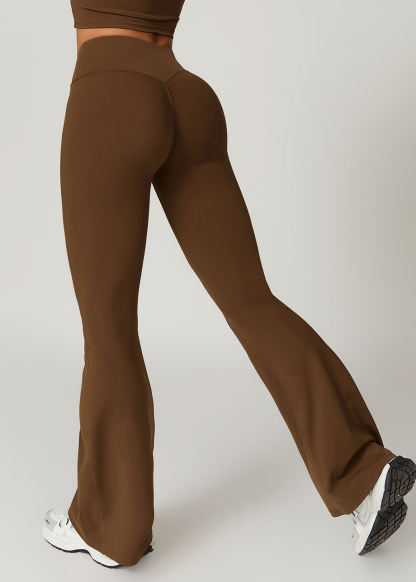 Customized Eco-friendly recycled fabricsFast drying and hip lifting yoga flare pants