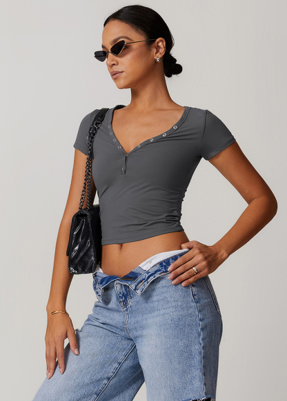 Customized Brushed Tight Breathable Yoga Short Sleeve