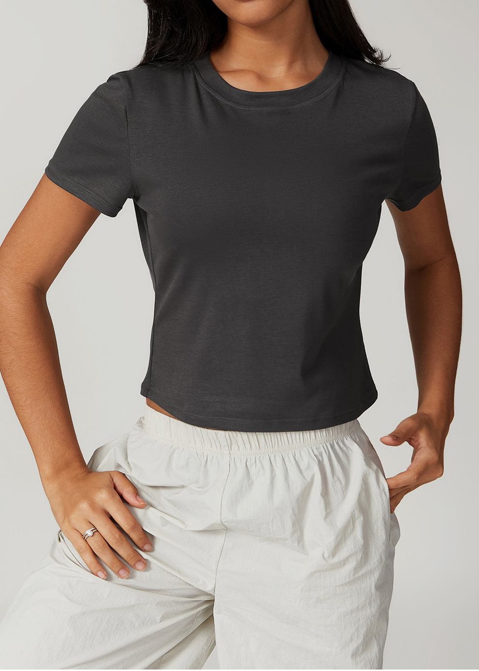 Customized Eco-friendly anti-bacterial quick-drying yoga short sleeves