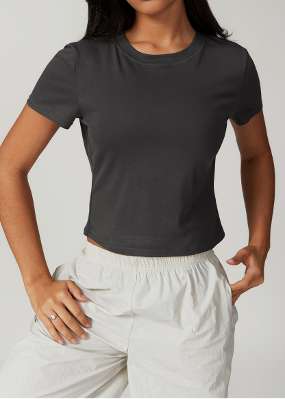 Customized Eco-friendly anti-bacterial quick-drying yoga short sleeves