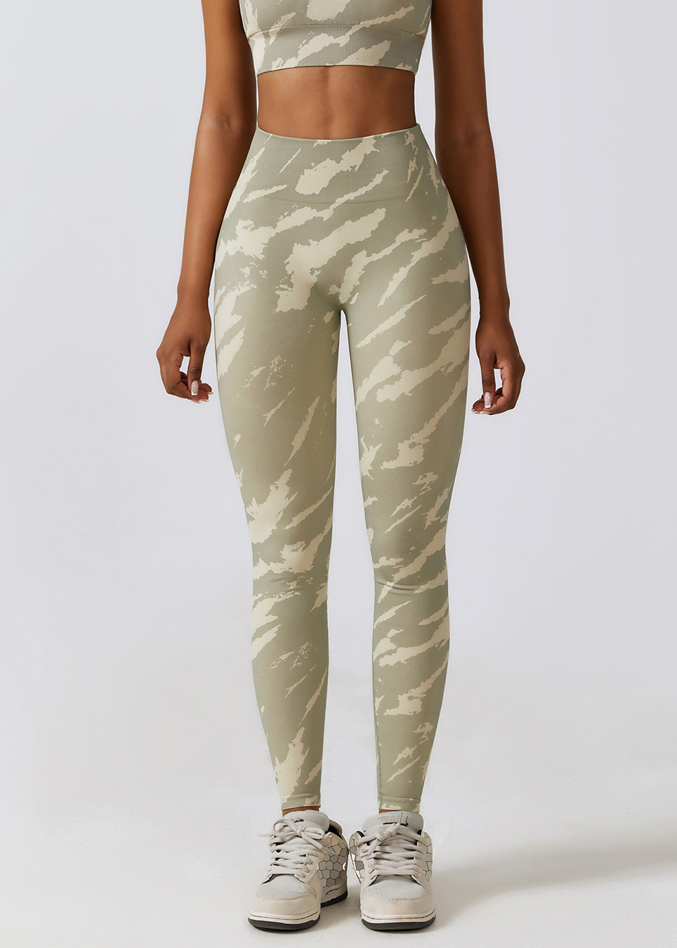 Custom Printed Seamless High Waist Yoga Pants Camouflage