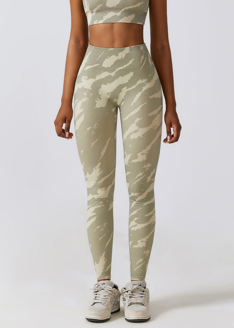 Custom Printed Seamless High Waist Yoga Pants Camouflage