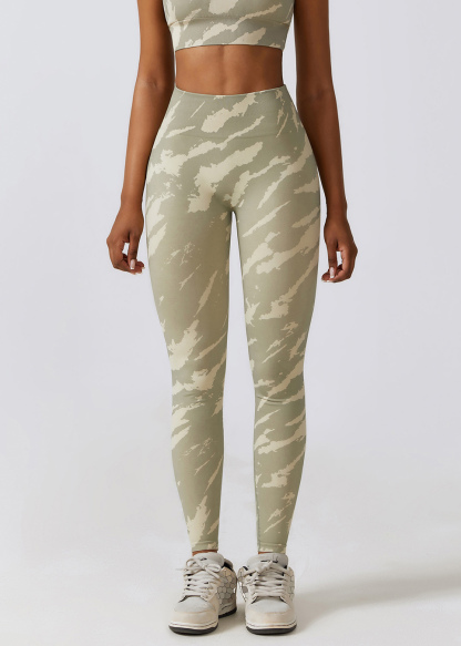 Custom Printed Seamless High Waist Yoga Pants Camouflage