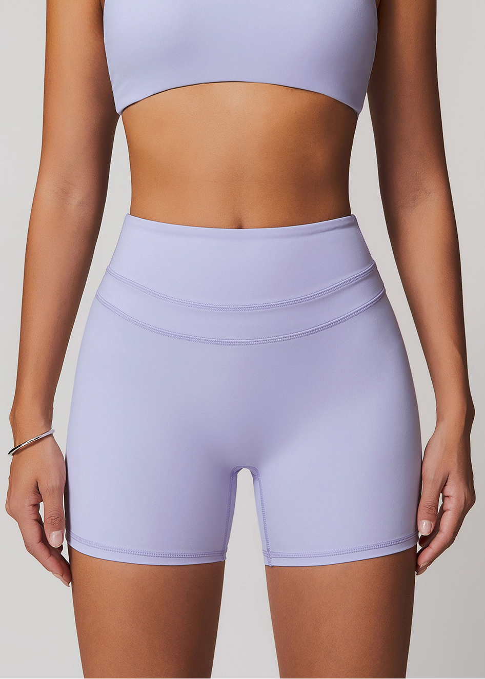 Customized Brushed Skinny Yoga Shorts