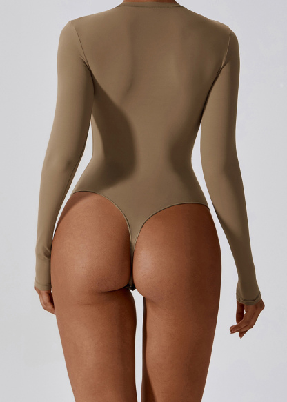 Customized Sexy Slim Yoga Long Sleeve Bodysuit