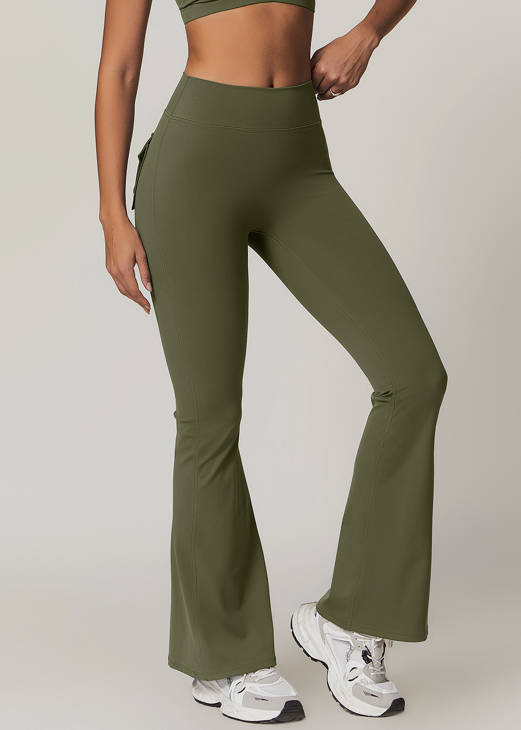 Customized Pocket Micro Slim Wide Leg Pants