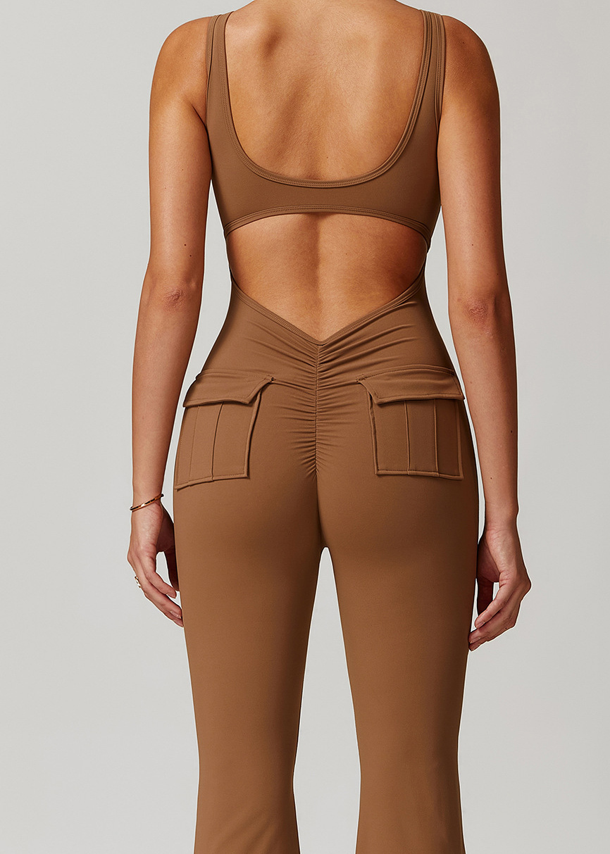 Customized Hollow back yoga jumpsuit