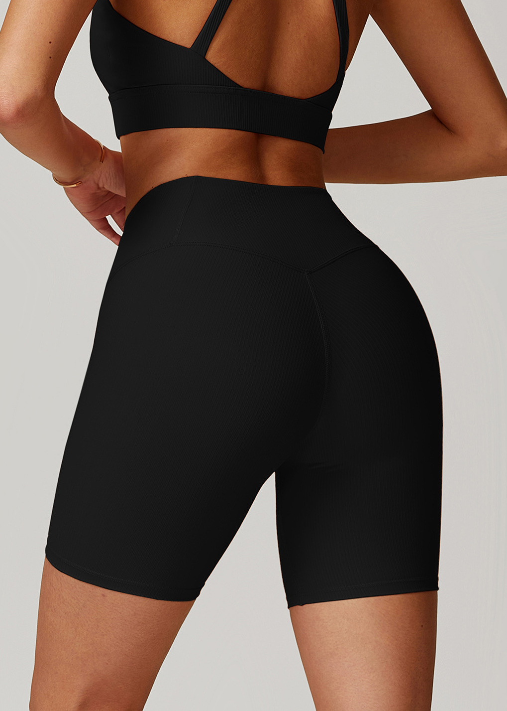 Customized Threaded tight hip-lifting yoga shorts