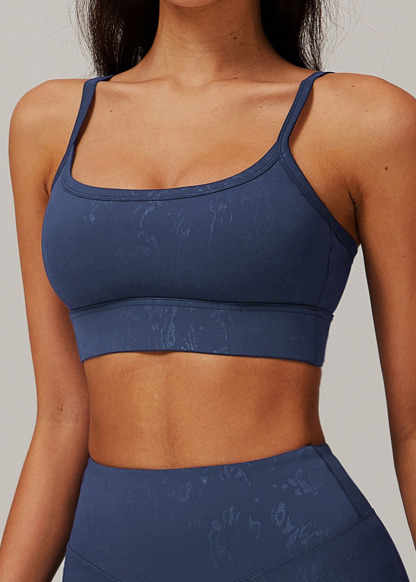 Customized Gold-stamped beautiful back sports bra