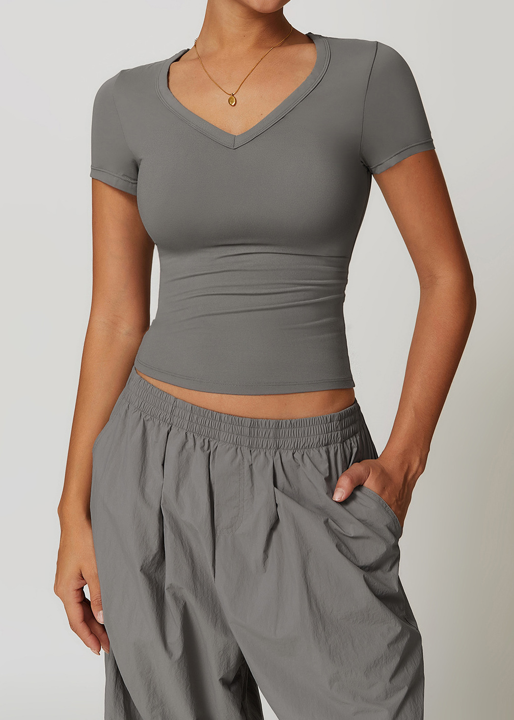 Customized Tight short sleeve yoga top
