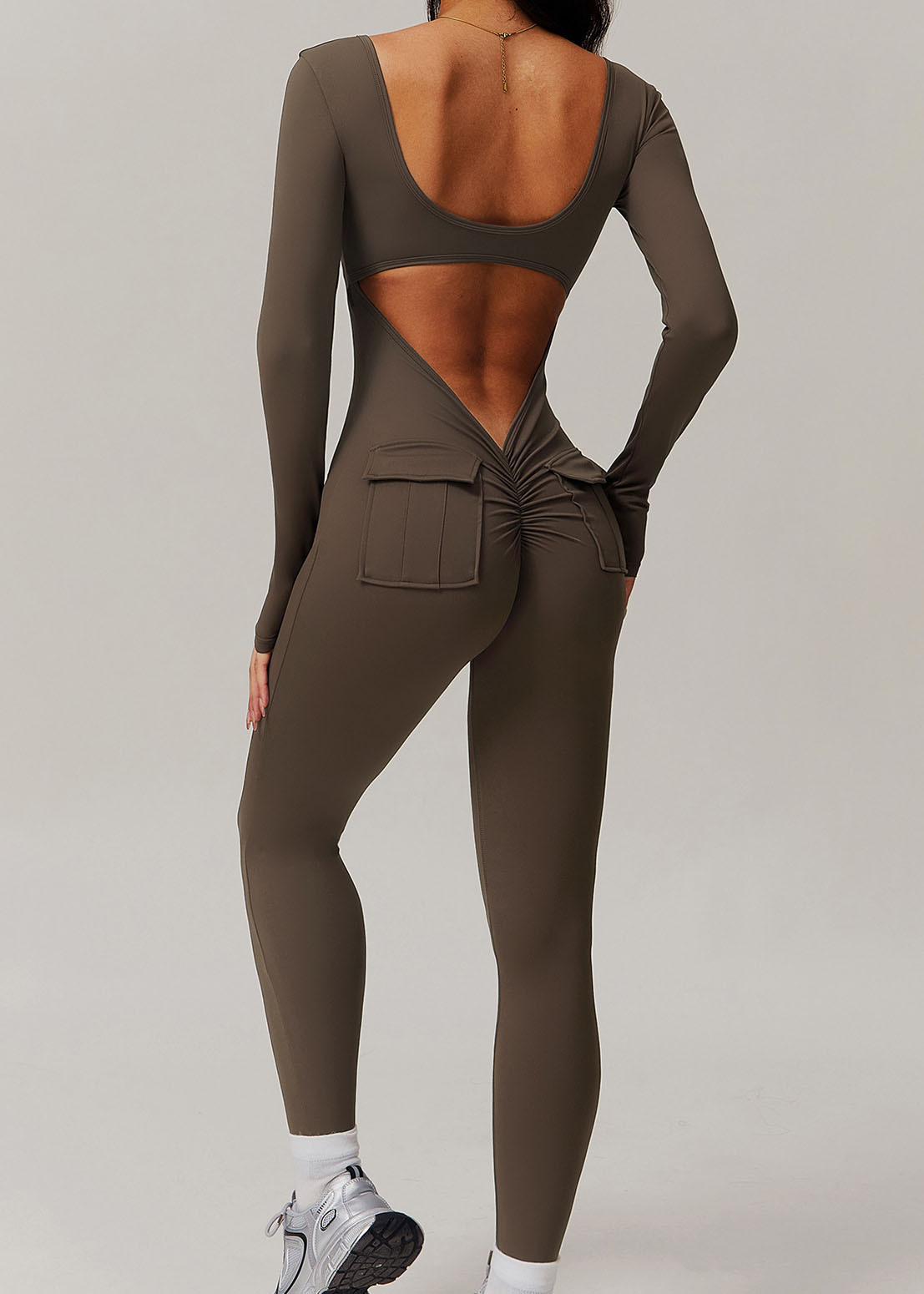 Customized Long Sleeve Yoga Bodysuit