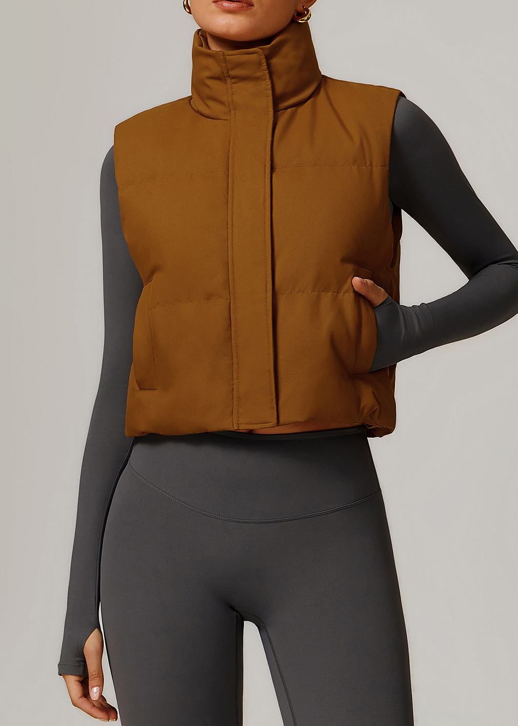 Customized White duck down jacket vest