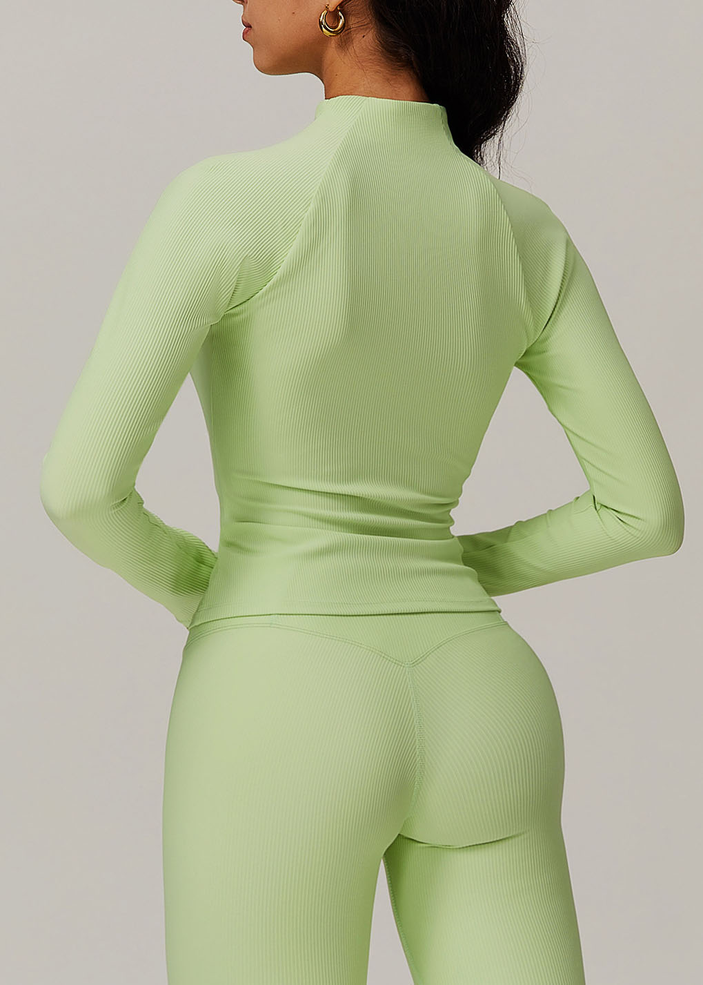 Customized Zipper quick-drying long-sleeved yoga suit