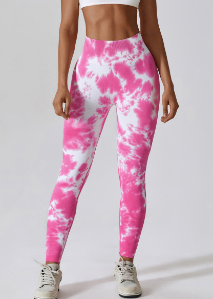 Customized Tie-Dye Seamless High Waist Yoga Pants