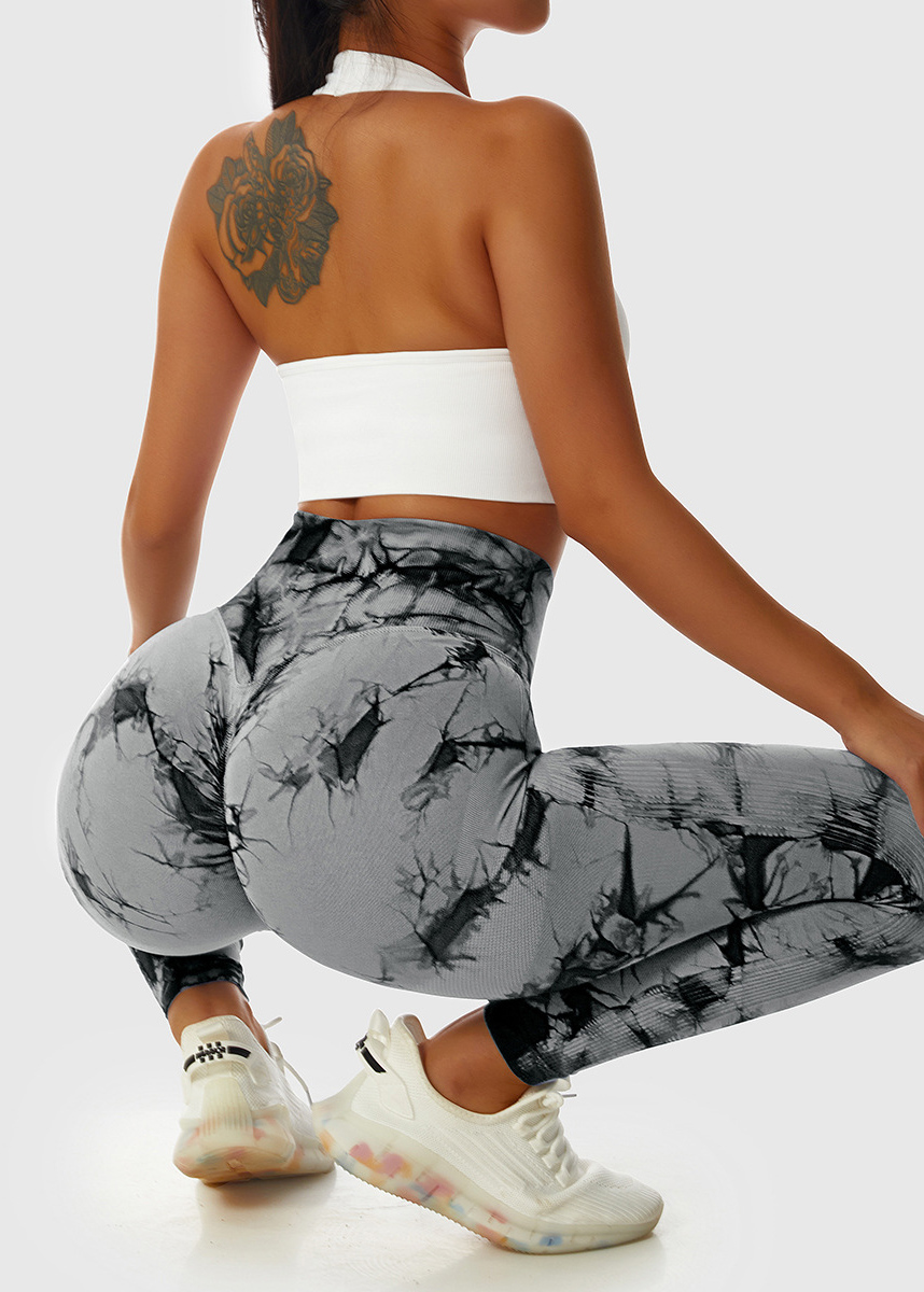 Customized Tie-Dye High Waist Yoga Pants