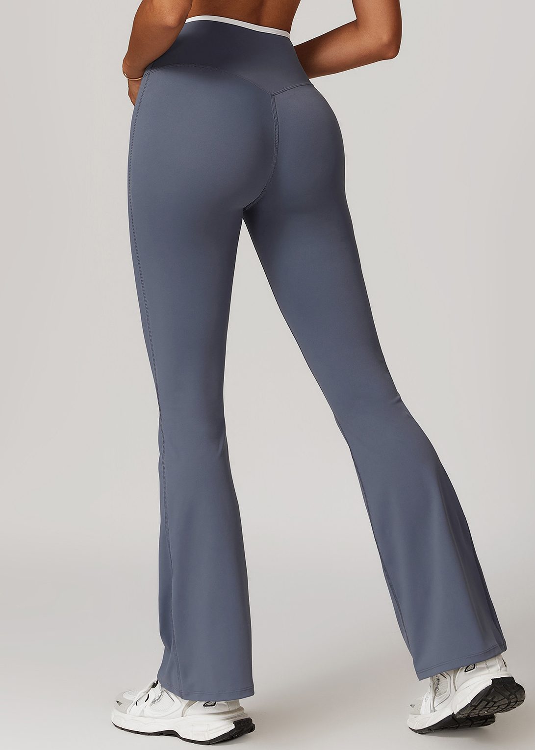 Customized Cross high waist wide leg flared pants