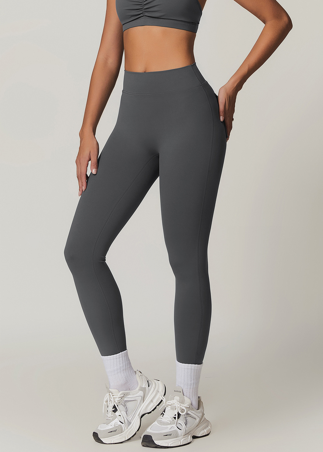 Customized Skinny High Waist Yoga Pants with Pockets