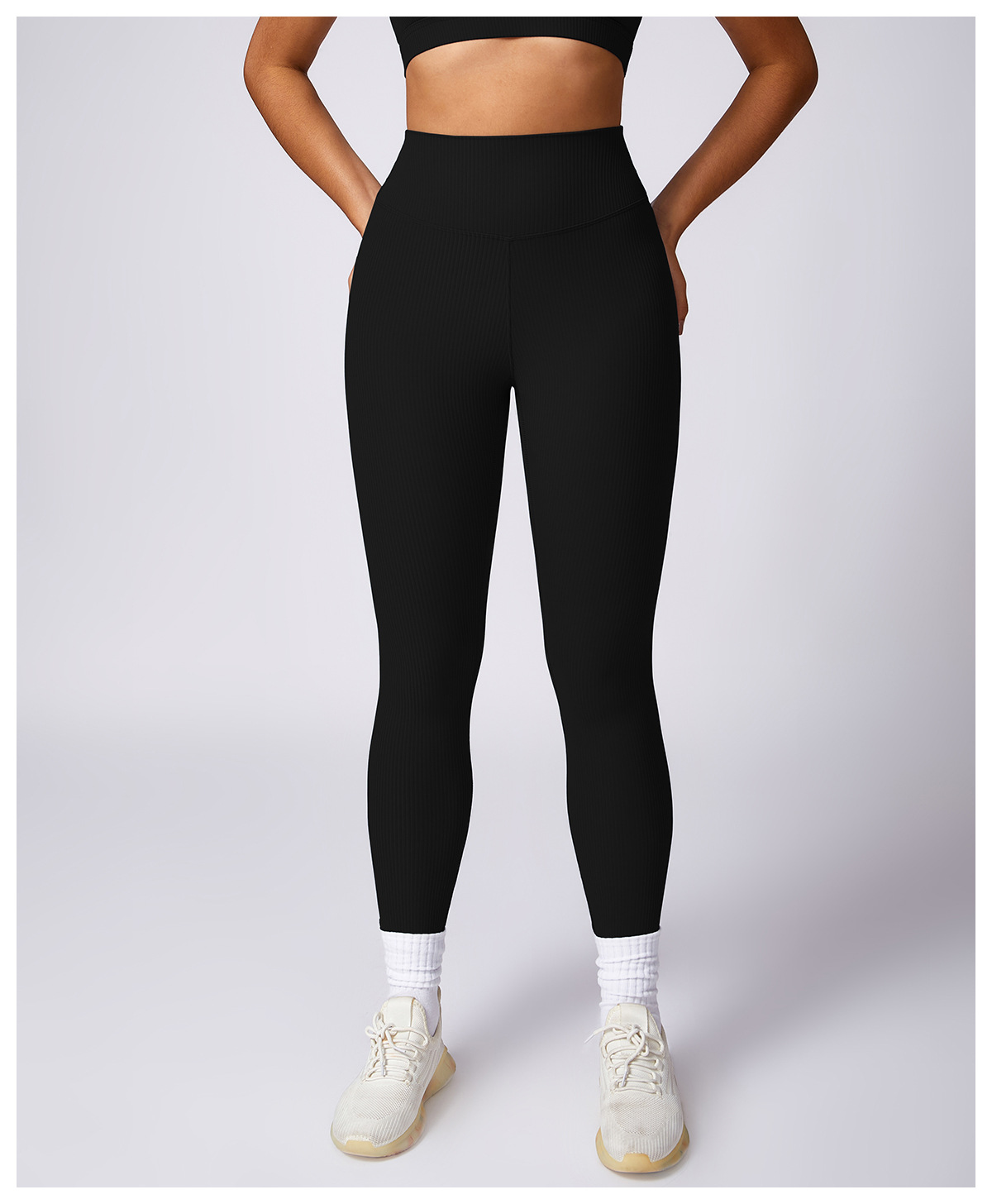 Customized Threaded High Waisted Skinny Hip Lifting Yoga Pants