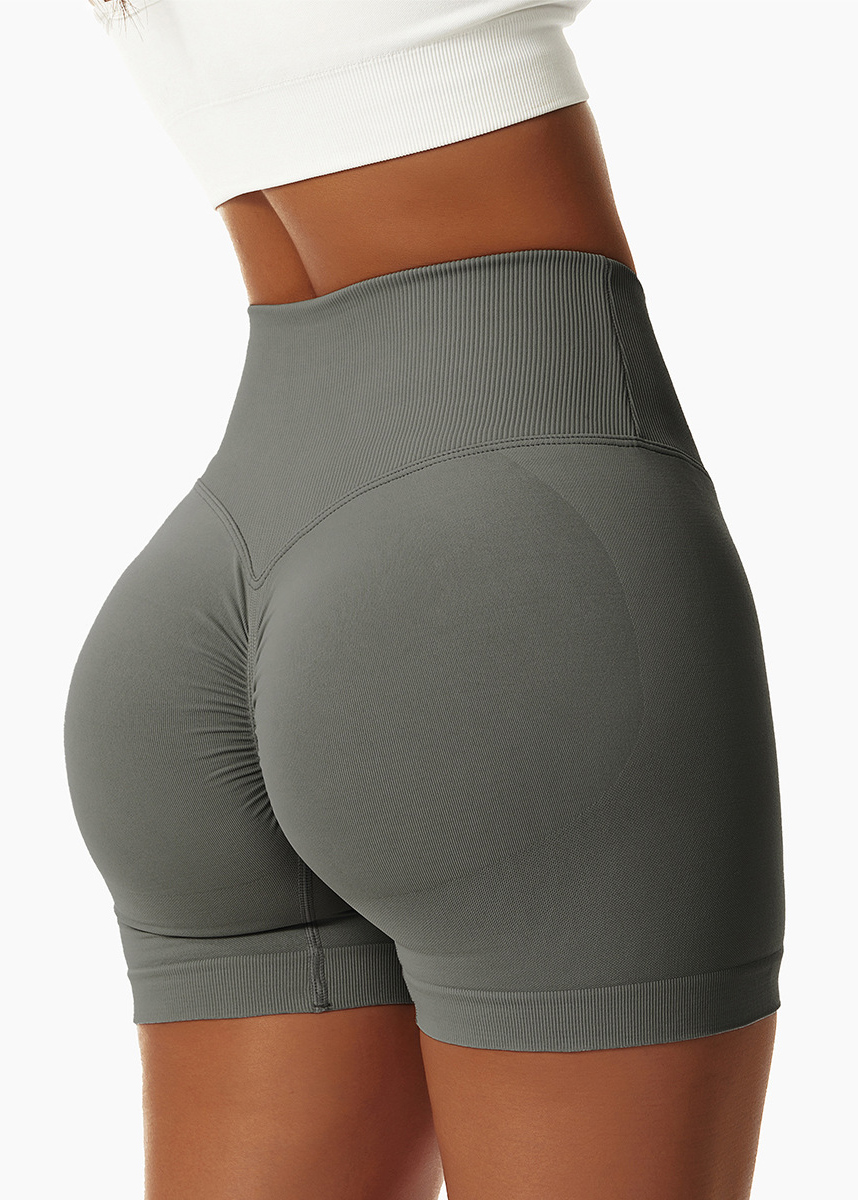 Customized Hip Lifting Yoga Shorts Stretch High Waisted