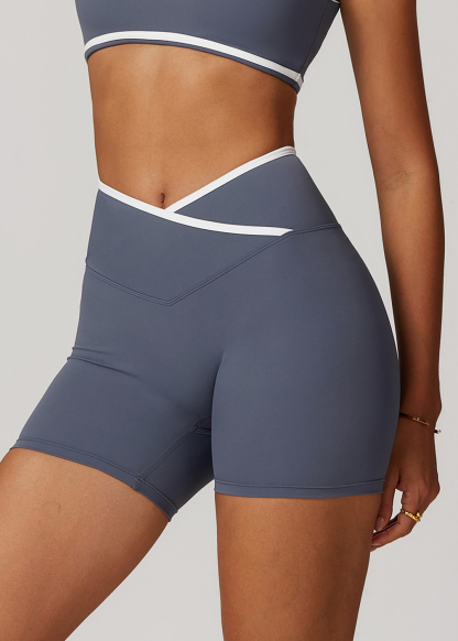 Customized Crossover High Waist Yoga Shorts