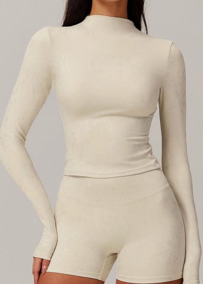 Customized Quick-drying hot stamping yoga long sleeves