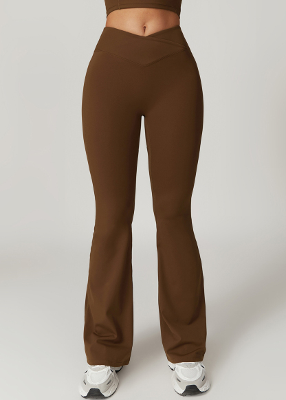 Customized Eco-friendly recycled fabricsFast drying and hip lifting yoga flare pants