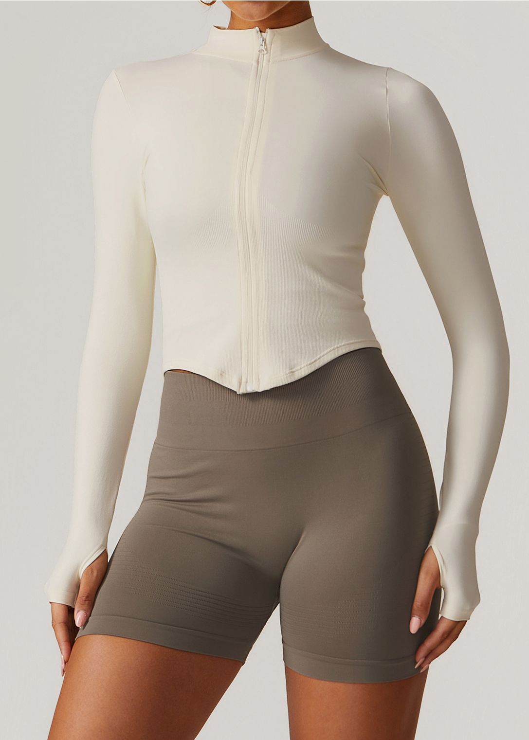 Customized Collar Zipper Long Sleeve Jacket